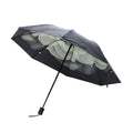 3D Flowers Printed Three Folding Umbrella Women's Umbrella Pongee Sunny and Rainy Umbrella Vinyl Anti UV Umrellas