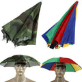 Foldable Umbrella Hat Cap Headwear Umbrella for Fishing Hiking Beach Camping Cap Head Hats Outdoor Rain Gear