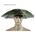 Foldable Umbrella Hat Cap Headwear Umbrella for Fishing Hiking Beach Camping Cap Head Hats Outdoor Rain Gear