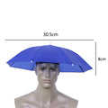 Foldable Umbrella Hat Cap Headwear Umbrella for Fishing Hiking Beach Camping Cap Head Hats Outdoor Rain Gear